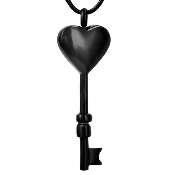 

pendant necklaces lkj8038 keep your secret in my heart blank/ engravable key shape ash urn memorial stainless steel cremation jewelry neckla, Silver