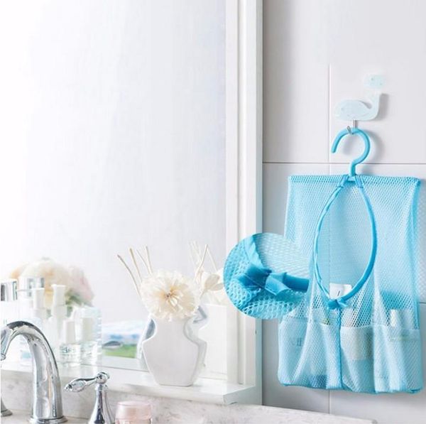 

multi-purpose bathroom storage clothespin mesh bag hooks hanging boxes & bins