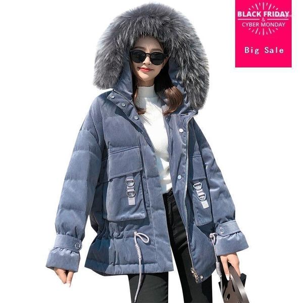 

women's down & parkas high-quality velvet fabric hooded thicker jacket female luxurious natural fur was thin warm coats wq6691, Black