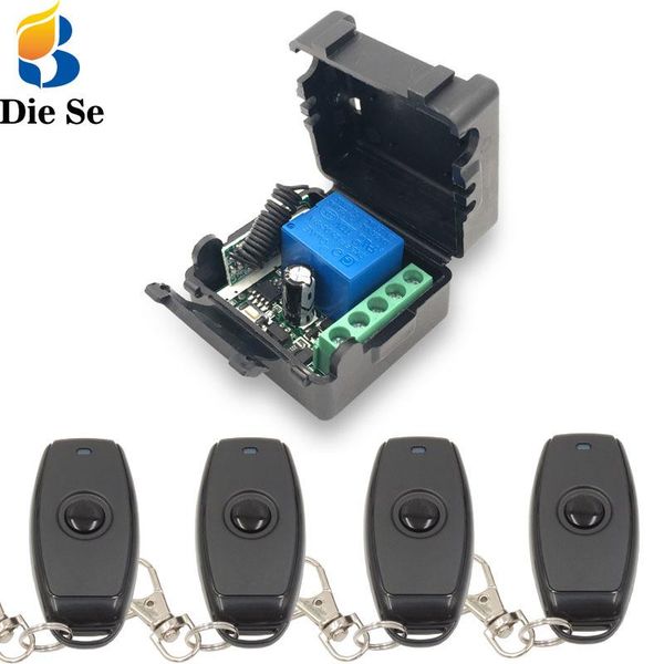 

smart home control diese est 1 button universal wireless remote switch 433mhz dc 12v 1ch rf relay receiver module for light