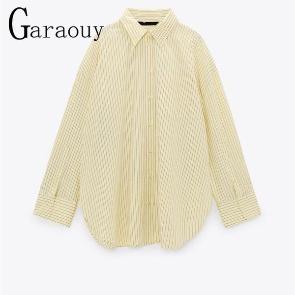 

women's jackets garaour 2021 yellow striped woman shirts long sleeve shirt fashion casual streetwear clothes spring summer, Black;brown