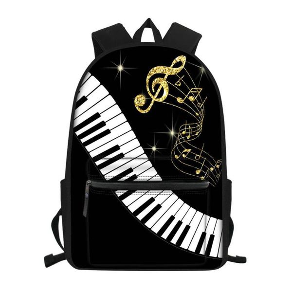 

music note/piano keyboard printed children school bags kids backpack orthopedic schoolbag