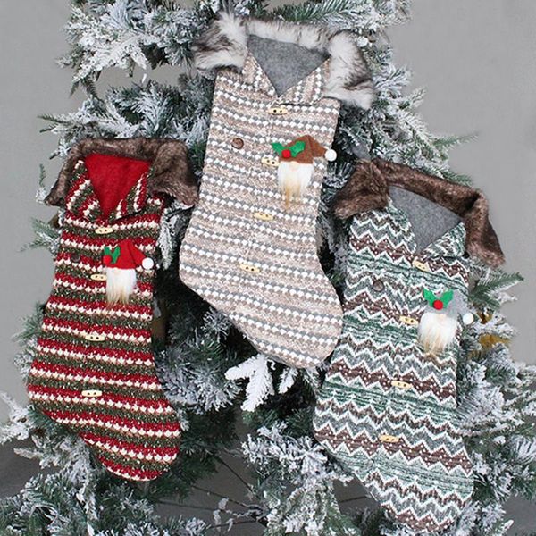 

christmas decorations merry stockings santa claus design socks xmas tree ornaments gift storage organizer festival decoration