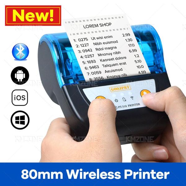 

copiers 80mm pos bluetooth label printer 3 inch portable mini thermal receipt for phone tspl & esc/pos command
