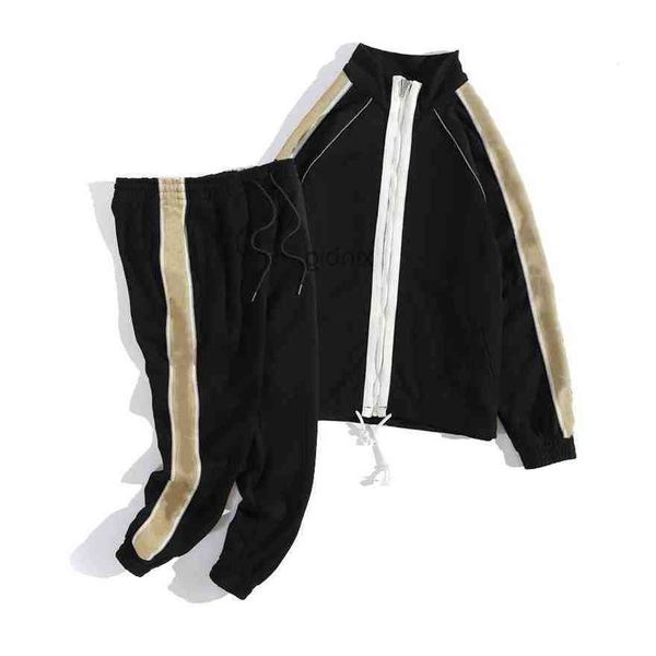 

man clothes tracksuits brand mens sweat suit spring autumn long sleeved two-piece set fall tracksuit jogging jackets+pants sportswear hooded, Gray