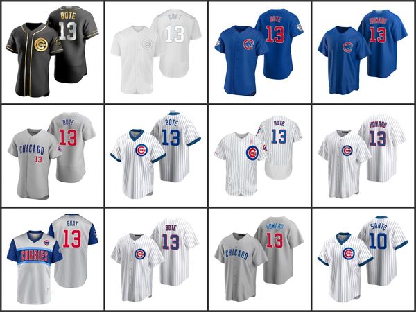 

chicago cubs men 13 david bote white ron santo 10 men women youthjersey, Black;red
