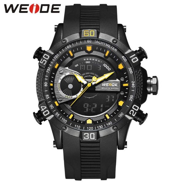 

wristwatches weide men watch relogio masculino sports digital miitary quartz watches waterproof resistant electronics alarm clocks, Slivery;brown