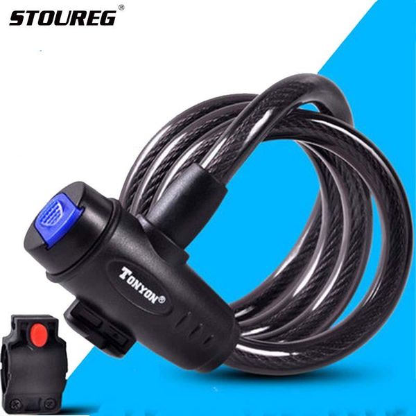 

bike locks stainless protective bicycle lock,anti-theft spiral steel cable rock,mtb universa accessories,bike chain lock alarm