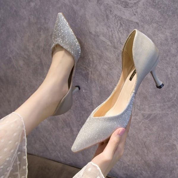 

dress shoes sweet women fashion pumps solid high heels concise bridal classic pointed toe party wedding high-heeled y21-51, Black