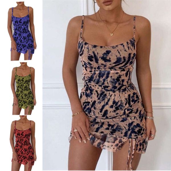 

casual dresses dress women clothes print leopard lace up 7md4, Black;gray