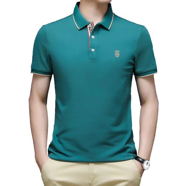 

men's polos men shirt cotton plus size 4xl brand logo short sleeve for summer solid business fashion casual a07161246, White;black