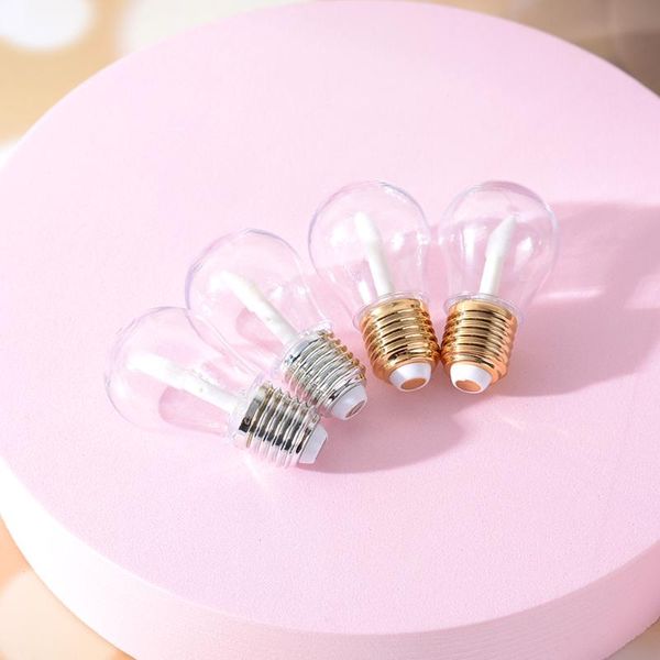 

storage bottles & jars 5pcs cute light bulb shape lip gloss glaze tube empty lipgloss packaging material makeup diy b62893