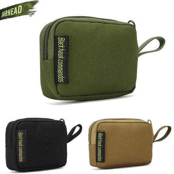 Stuff Sacks 900D Nylon Universal Tactical Coin Pack Molle Wallet Pouch Auricolare Portachiavi con cerniera Utility Outdoor Purse