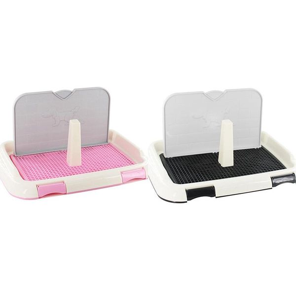 

practical small plastic pet potty bedpan with wall dog indoor toilet upright for training natural ability fence traine apparel