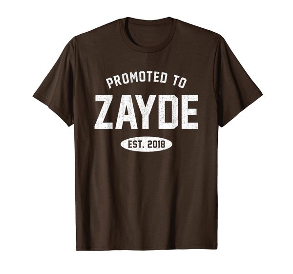 

mens promoted to zayde new grandfather zaide shirt, White;black