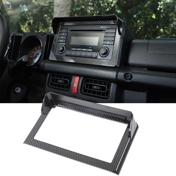 

abs dashboard gps navigation frame for suzuki jimny 19+ carbon fiber 1pcs