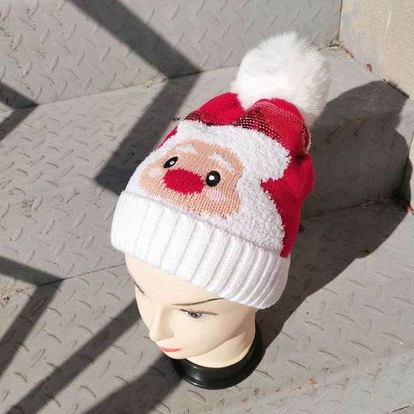 

new 3 style fashion christmas halloween knitted hats winter warm beanies pumpkin snowmen crochet caps, Blue;gray