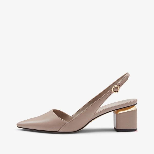 

women's shoes 2021 spring products metal decorative pointed high heels single thick dress, Black