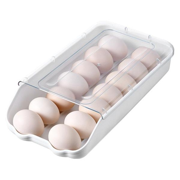 

storage bottles & jars plastic kitchen refrigerator box fridge organizer container egg dispenser airtight fresh qualified
