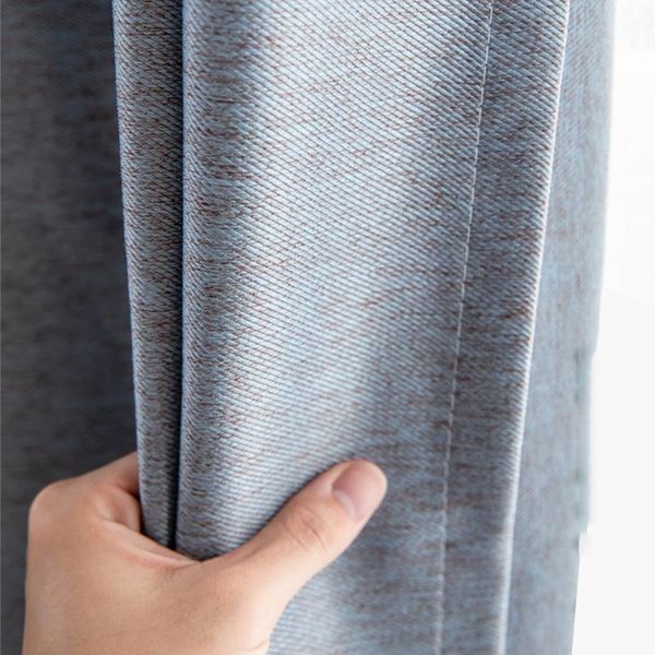 

curtain & drapes linen curtains pure color luxury jacquard for living room bedroom kitchen tulle 80-90% blackout custom size