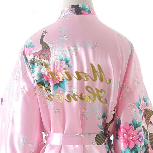 

bathrobe series long peacock gilded bridesmaid maid of honor morning dressing gown