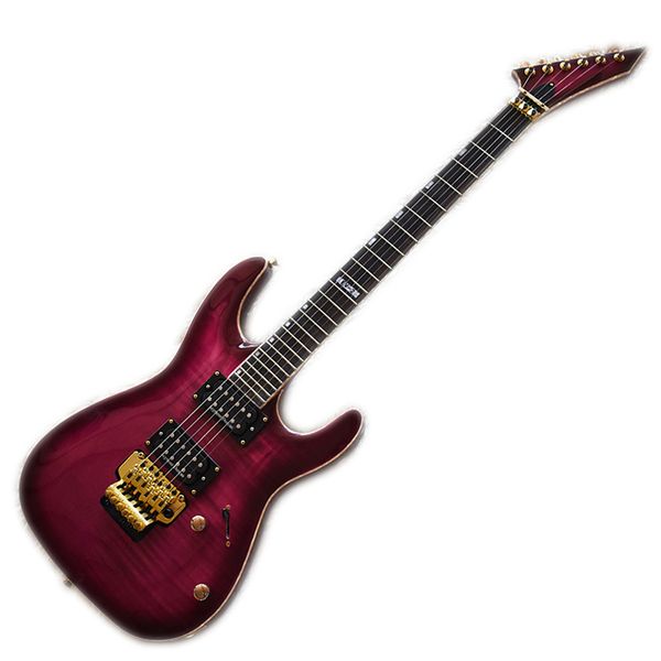 

factory outlet-6 strings purple electric guitar with floyd rose,floyd rose