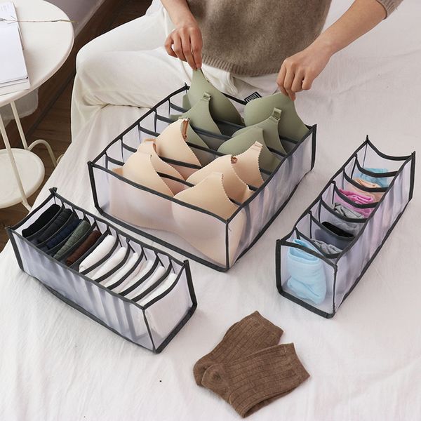 3 Teile/satz Unterwäsche Bh Organizer Lagerung Box Schrank Schrank Schublade Organisatoren Für Höschen Socken Rangement XBJK2104