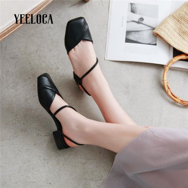 

summer women shoes low heels hoof casual woman sandals chunky black ladies