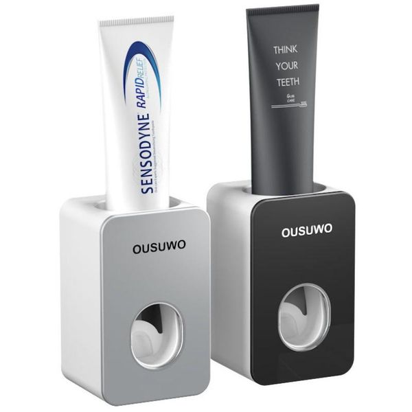 

automatic toothpaste dispenser dust-proof toothbrush holder wall mount stand bathroom accessories set squeezers yh216 holders