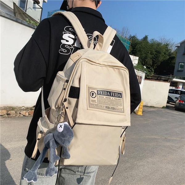 

fashion bolsa backpack travel waterproof nylon pu college students large capacity school bag teenage trave