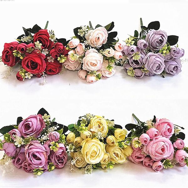 

heads artificial flower silk rose 35cm peony bouquet simulation flannel flowers home party wedding decoration valentine's day decorativ