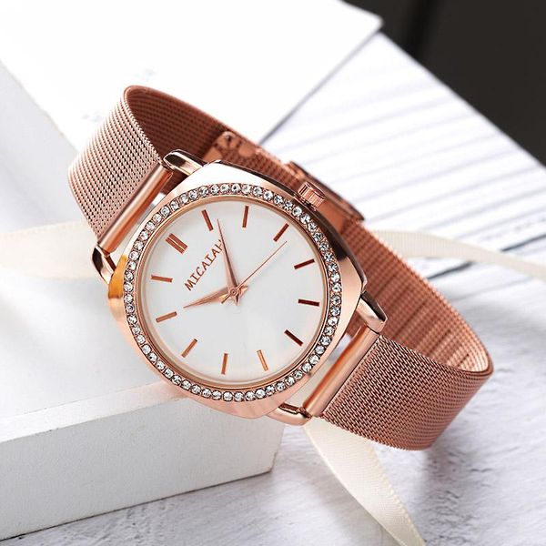 

wristwatches wj-8422 luxury women casual quartz watches steel strap watch for female ladies wristwatch montre femme diamond reloj saati, Slivery;brown