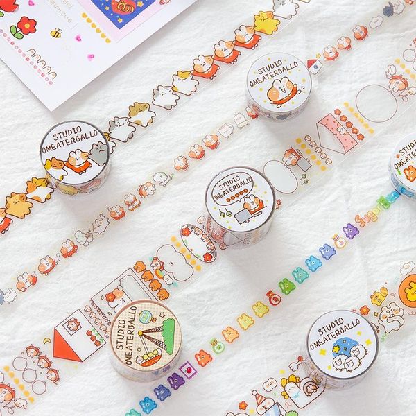 

gift wrap washi tape stickers school supplies stationery kawaii cartoon cat dogs pet masking cute cintas decorativas toys