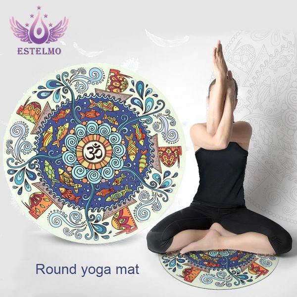 

yoga mats cushion meditation practice rubber playing color printing round mat