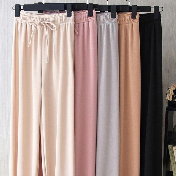 

women's pants & capris spring/autumn wide leg plus size clothing for women sweat ankle-length, Black;white