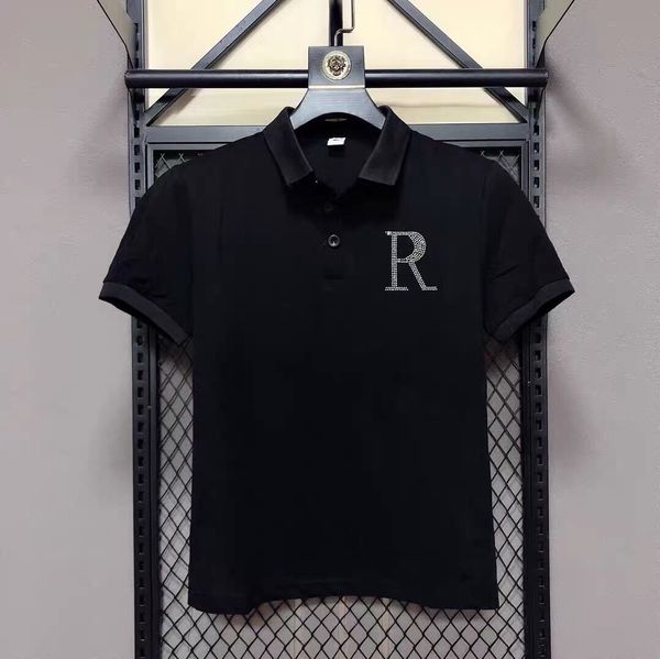 

men's t-shirts fancy man thin wing strass polo luxurious comfortable drying fast summer breathable short sleeve lapel xy2w, White;black