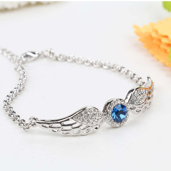 

hand catenary selling crystal bracelet jewelry fashion bracelet angel wings, Black