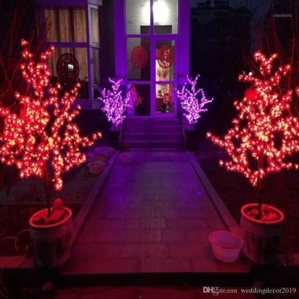 

christmas decorations 2021 led cherry blossom tree light 864pcs bulbs 1.8m height 110 220vac seven colors for option rainproof outdoor usage