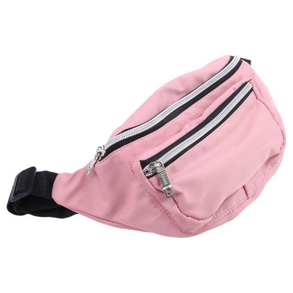 

nylon waist bag mobile phone holder purse double zipper chest handbag bags