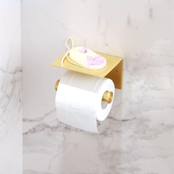 

toilet paper holders creative brass metal bathroom wall hanging towel storage roll shelf ornaments home decoration accessories