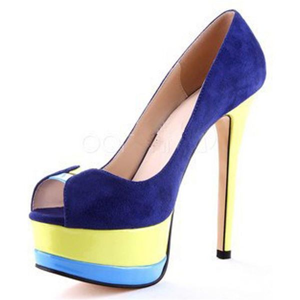 

minan ser super high heel blue fashion shoes 16 cm shoes. sandals, Black