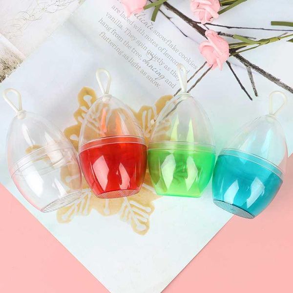 

egg shaped rack transparent puffs drying box beauty sponge stand storage case makeup blender puff holder empty cosmetic case1
