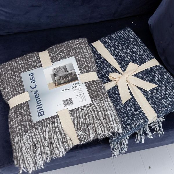 

blankets mohair sofa couch throw blanket with decorative fringe 50'*60'