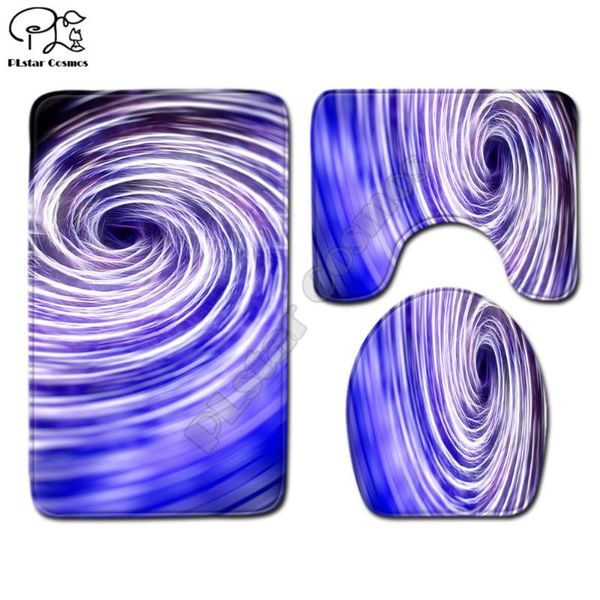 

rainbow beam pattern cartoon funny 3d printed bathroom pedestal rug lid toilet cover bath mat set drop seat covers