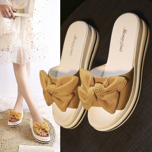 

the latest women sandals and slippers shoes bowknot summer indoor outdoor beach, Black