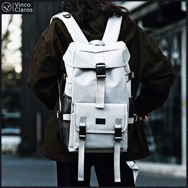 

backpack trend cool street travel men's fashion design hip hop for youth boys functional wind oxford large bags unisex