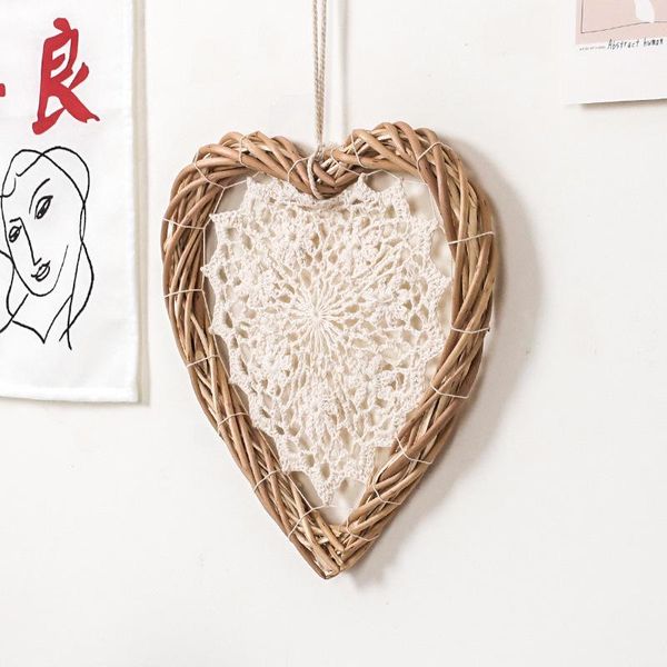 

frames beautiful heart shape rattan diy craft wicker window wreath hanging ornament for home decor ki