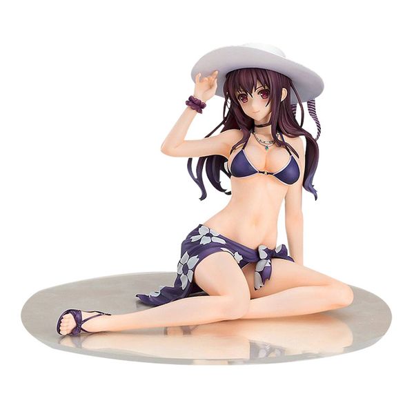 Saekano How to Raise a Boring Girlfriend Utaha 16CM Kasumigaoka Costume da bagno Sexy Girl Figure PVC Action Collection Modello Regali per bambole X0503