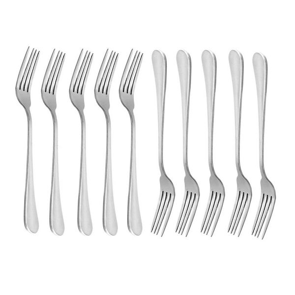 

forks dinner forks, heavy-duty stainless steel set of 10