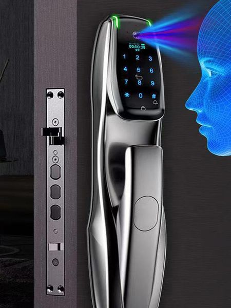 

s916-2max camera wifi app peephole fingerprint password card smart door lock